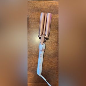 Conair Double Ceramic Triple Barrel Waver, 0.75-inch Rose Gold 120V AC 60Hz 130W